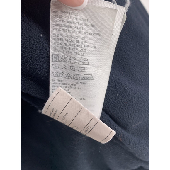 Y2K Abercrombie & Fitch Puffer Vest Large Navy Blue Full Zip Preppy AF Large - Picture 10 of 13